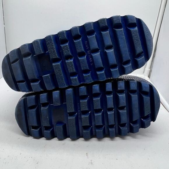 Vintage 80s Snow Boot Youth 4-5 Blue Nylon Stripe Winter Moon - Picture 9 of 12